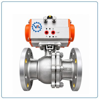 Van bi inox mặt bích điều khiển khí nén