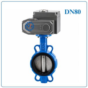 Van bướm gang điều khiển điện DN80