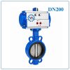 Van bướm gang điều khiển khí nén DN200