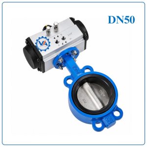Van bướm gang điều khiển khí nén DN50