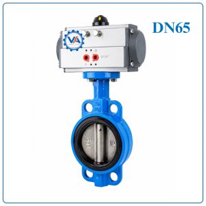 Van bướm gang điều khiển khí nén DN65