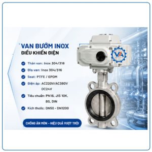 Van bướm inox điều khiển điện