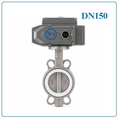 Van bướm inox điều khiển điện DN150