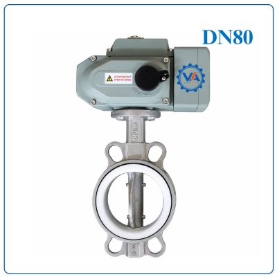 Van bướm inox điều khiển điện DN80