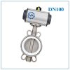 Van bướm inox điều khiển khí nén DN100