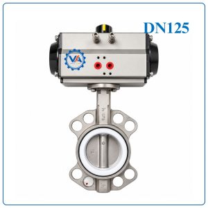 Van bướm inox điều khiển khí nén DN125