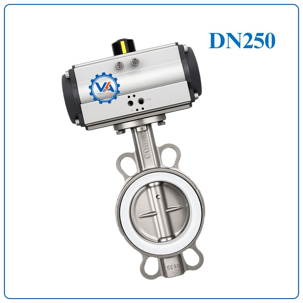 Van bướm inox điều khiển khí nén DN250