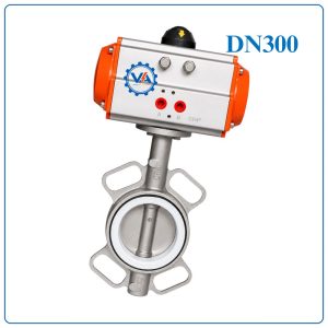 Van bướm inox điều khiển khí nén DN300